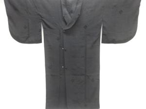 切りビロード　花模様ロング道行コート